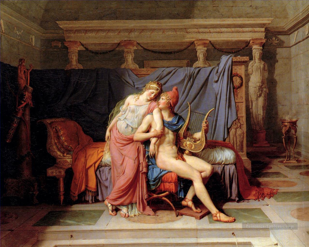 La Cour de Paris et Helen Jacques Louis David Peintures à l'huile